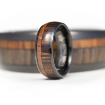 Wood Inlay Finger Ring