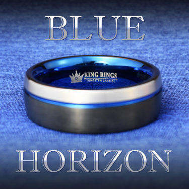 Blue Horizon Tungsten Carbide Metal Cock Ring
