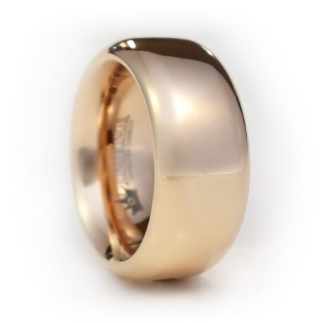 14kt Rose Gold Tungsten Carbide Metal Glans Ring