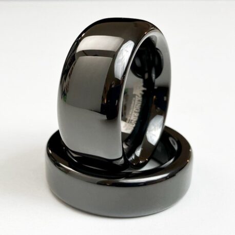 Tungsten Carbide Glans Rings Black Finish