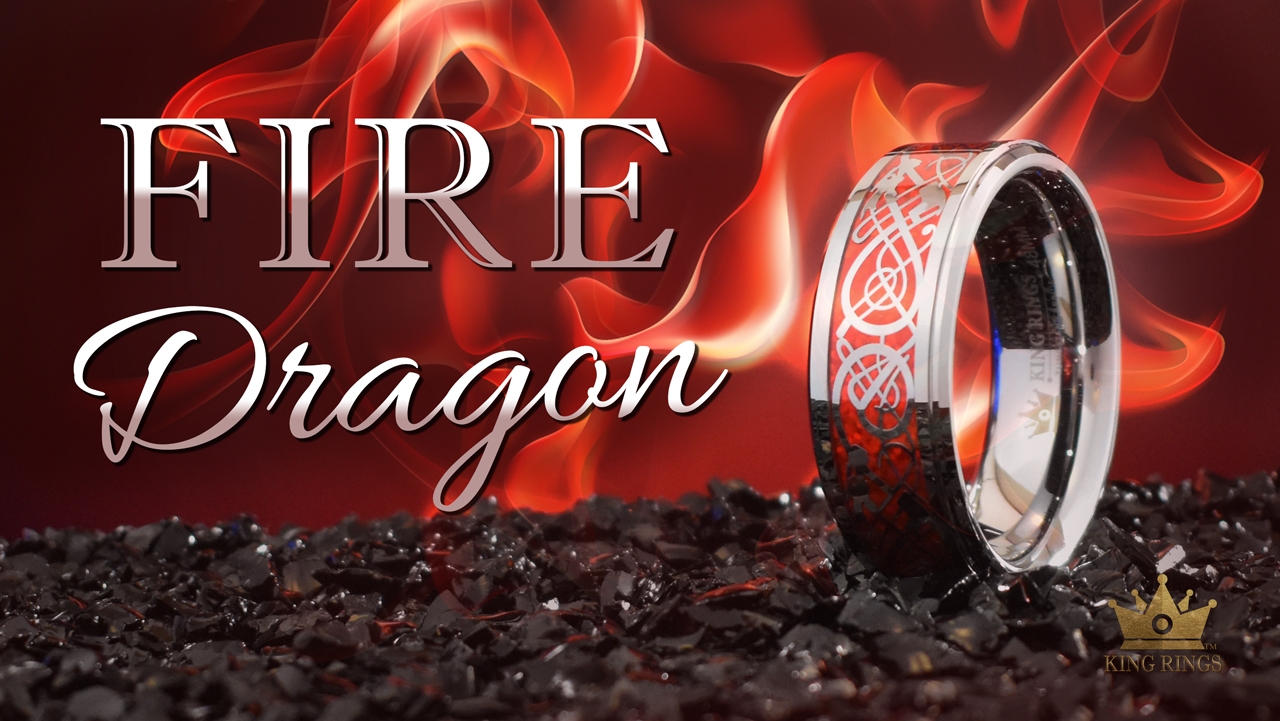 Fire Dragon Tungsten Carbide Metal Cock Ring